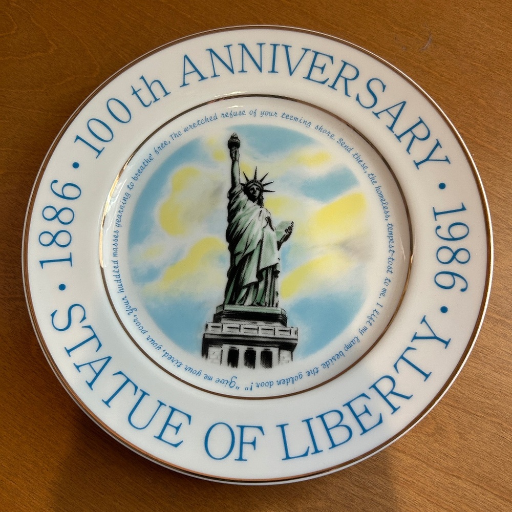 Statue of Liberty 100th Anniversary Decorative Plate